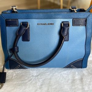 Michael Kors Signature Color Block Leather Satchel